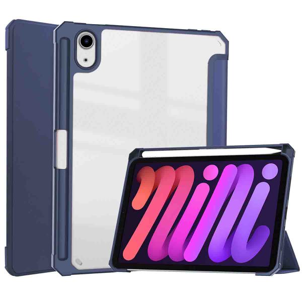 imoshion Trifold Hardcase Bookcase iPad Mini 7 (2024) / iPad Mini 6 (2021) - Donkerblauw