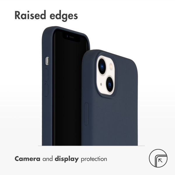 Accezz Liquid Silicone Back Cover with MagSafe Apple iPhone 14 Plus - Dark Blue