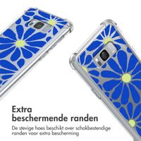 imoshion Design hoesje met koord Samsung Galaxy S8 - Cobalt Blue Flowers Connect