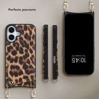 Selencia Nova Telefoonhoes met Koord en Pashouder Apple iPhone 17 - Leopard
