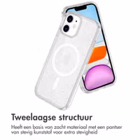 imoshion Sparkle Backcover met MagSafe Apple iPhone 12 (Pro) - Glitter Transparant