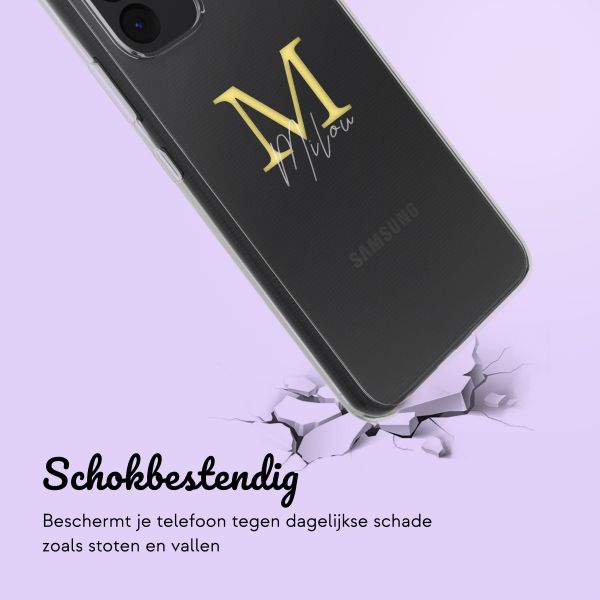 Gepersonaliseerd hoesje met letter Samsung Galaxy A53 - Transparant