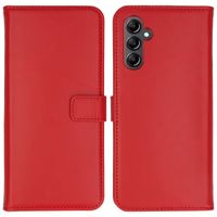 Selencia Echt Leren Bookcase Samsung Galaxy A14 (5G/4G) - Rood