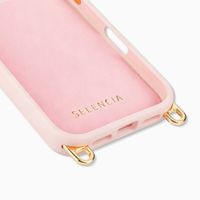 Selencia Rivièra MagSafe Backcover met afneembare haakjes Apple iPhone 17 Pro - Sorbet Pink
