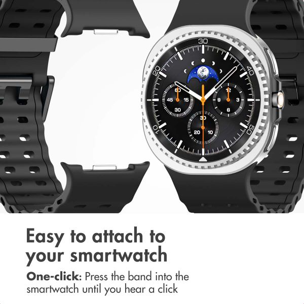 imoshion Ocean Silicone Band Samsung Galaxy Watch 9 (40/44mm) / Watch 8 (40/44mm) / Classic (46mm) - Black