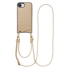 Selencia Nova Phone Case with Cord and Card Holder Apple iPhone 17e / 16e - Beige