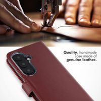 Selencia Genuine Leather Book Case Samsung Galaxy S26 - Burgundy