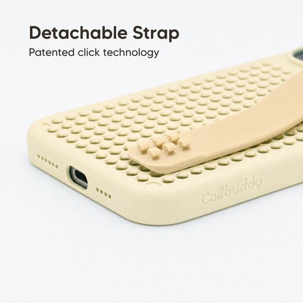 Callbuddy Hoesje met Strap Apple iPhone 16 Pro Max - Sand Glow