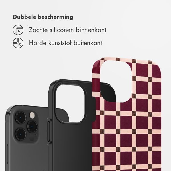 Selencia Vivid Backcover Apple iPhone 12 (Pro) - Check This Burgundy
