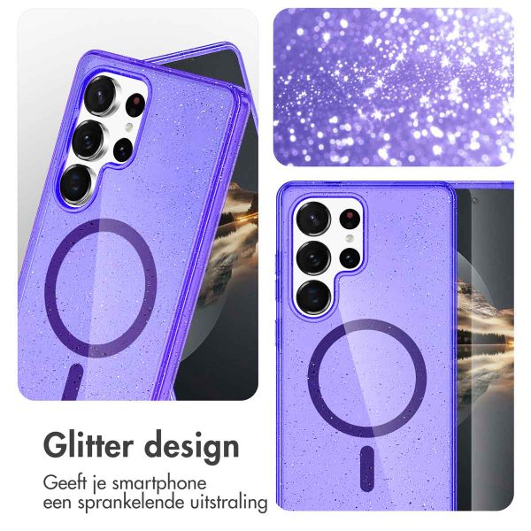 imoshion Sparkle Backcover met MagSafe Samsung Galaxy S25 Ultra - Glitter Paars