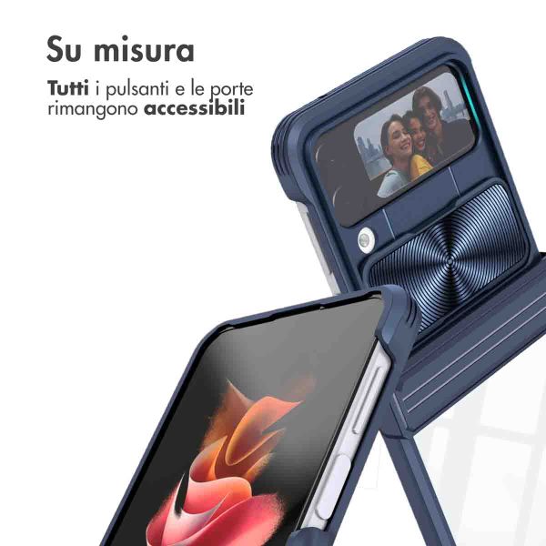 imoshion Camslider Backcover Samsung Galaxy Z Flip 4 - Donkerblauw