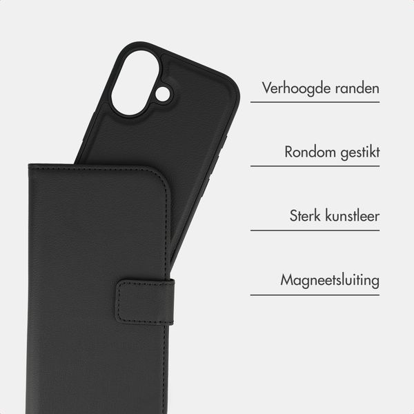 imoshion Uitneembare 2-in-1 Luxe Bookcase Apple iPhone 17 - Zwart