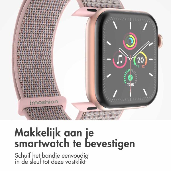 imoshion Nylon bandje Apple Watch Series 1 t/m 9 / SE (38/40/41 mm) | Series 10 / 11 (42 mm) - Sand Pink