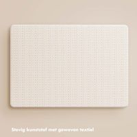 Selencia Geweven Cover MacBook Air 13 inch (2022) / Air 13 inch (2024) M3 chip - A2681 / A3113 - Beige