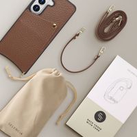Selencia Nova Phone Case with Cord and Card Holder Samsung Galaxy S26 - Mocha Brown