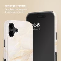 Selencia Vivid Backcover Apple iPhone 16 - Golden Beige Marble