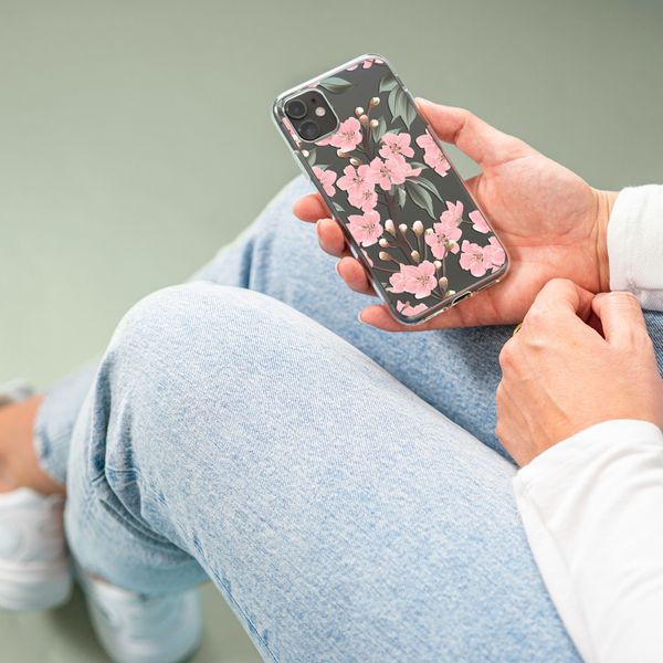 imoshion Design hoesje iPhone 11 Pro - Bloem - Roze / Groen