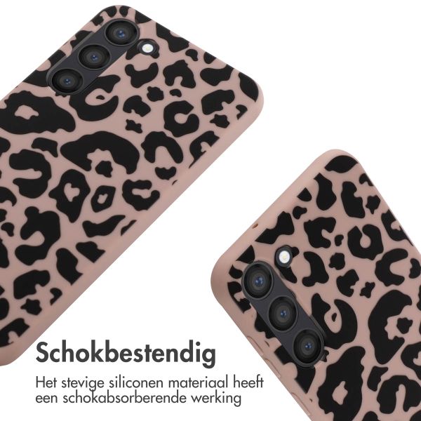 imoshion Siliconen design hoesje met koord Samsung Galaxy S23 Plus - Animal Pink