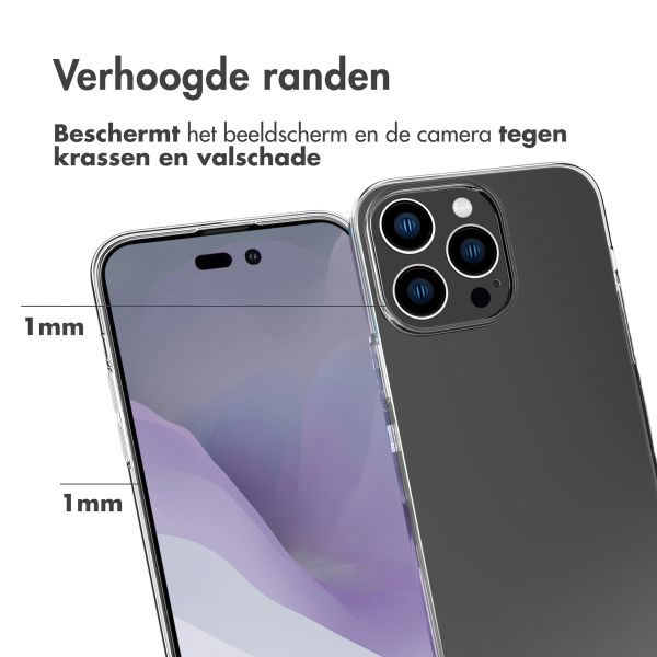 Accezz Clear Backcover Apple iPhone 14 Pro Max - Transparant