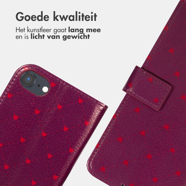 imoshion Design Bookcase Apple iPhone SE (2022 / 2020) / 8 / 7 / 6(s) - Crush Check Coral Dust