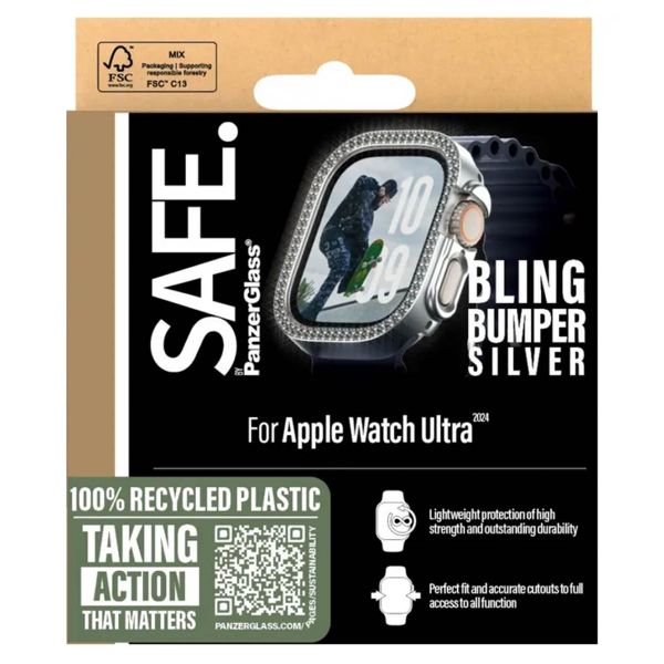 SAFE by PanzerGlass Bling Bumper Apple Watch 7-9 / SE 2024 - 45 mm - Silver