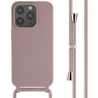 imoshion Silicone Case with Strap Apple iPhone 15 Pro - Sand Pink