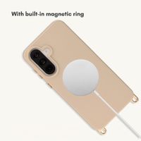 Selencia Rivièra MagSafe Case with detachable hooks Samsung Galaxy A36 / A56 - Milky Latte