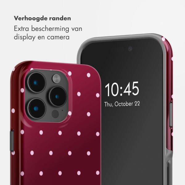 Selencia Vivid Backcover Apple iPhone 15 Pro - Happy Dots Burgundy
