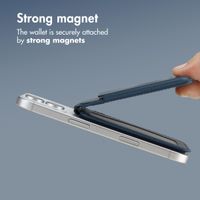 Accezz Leather Wallet with Stand - Compatible with MagSafe and Qi2 - Nightfall Blue