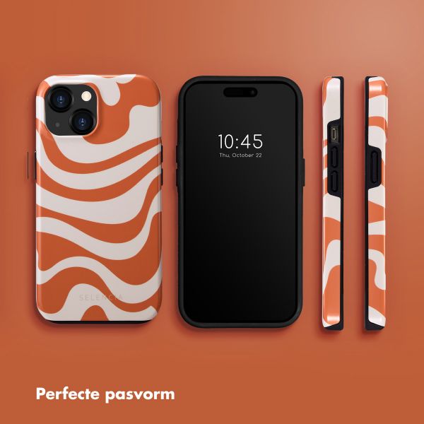 Selencia Vivid Tough Backcover iPhone 15  - Dream Swirl Orange