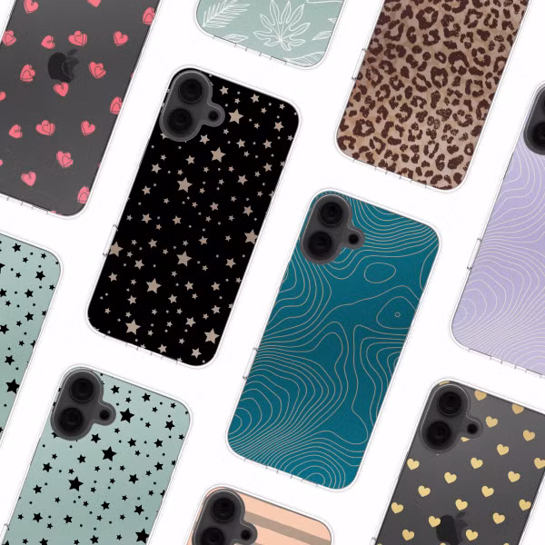 imoshion Design hoesje Apple iPhone 16 - Stars Beige Reverse