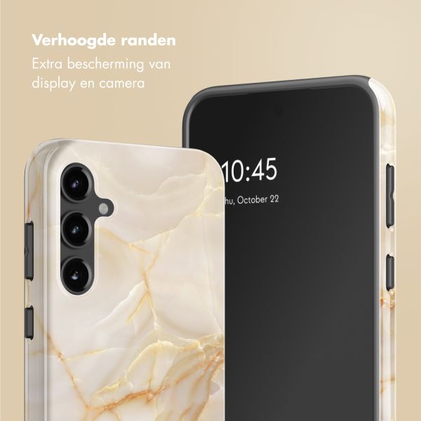 Selencia Vivid Tough Backcover Samsung Galaxy S23 FE - Golden Beige Marble