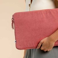 Selencia Corduroy Laptop hoes 15-16 inch - Laptopsleeve - Old Pink