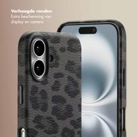 Selencia Sabi Backcover Panterprint met MagSafe Apple iPhone 16 - Midnight Black