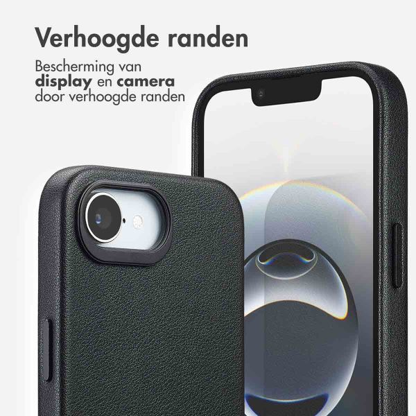 Accezz MagSafe Leather Backcover Apple iPhone 16e - Onyx Black