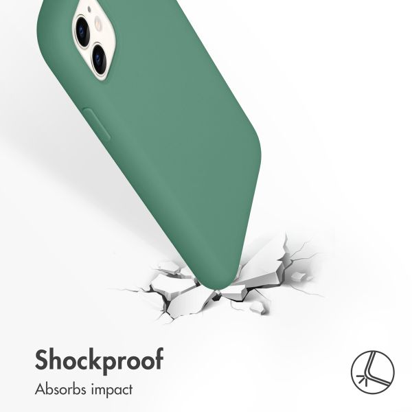 Accezz Liquid Silicone Back Cover Apple iPhone 11 - Dark Green