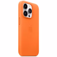 Apple Leather Backcover MagSafe Apple iPhone 14 Pro - Orange