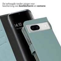 Selencia Echt Leren Bookcase Google Pixel 8a - Air Blue