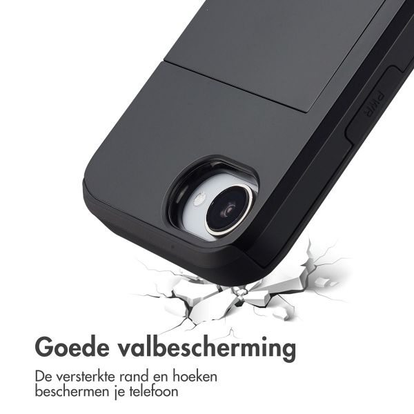 imoshion Backcover met pasjeshouder iPhone 16e - Zwart