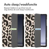 imoshion Design Trifold Bookcase Samsung Galaxy Tab A11 Plus / A9 Plus - Leopard