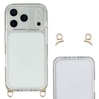 Selencia Backcover met afneembare haakjes Apple iPhone 17 Pro - Transparant