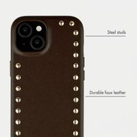Selencia Studs Back Cover with MagSafe Apple iPhone 15 - Cacao Crush