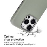 Accezz Leather Back Cover with MagSafe Apple iPhone 15 Pro - Light Grey