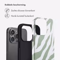 Selencia Vivid Backcover Apple iPhone 13 Pro - Colorful Zebra Sage Green