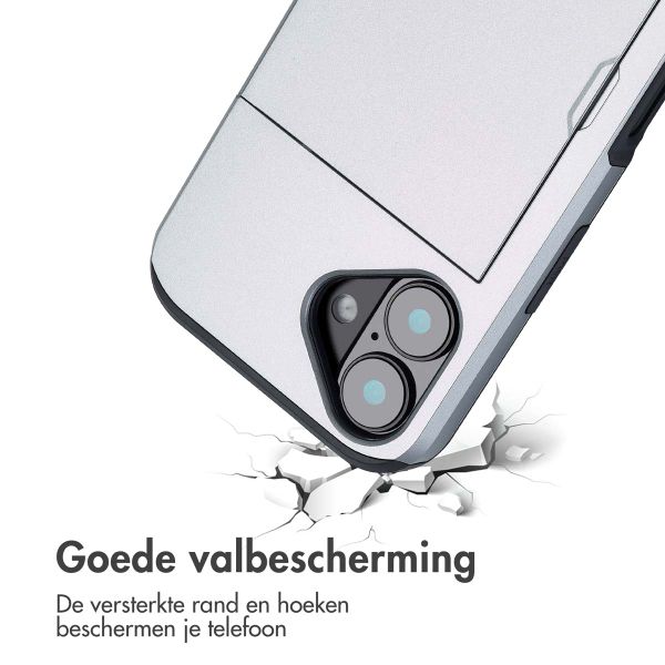 imoshion Backcover met pasjeshouder iPhone 16 - Grijs