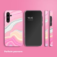 Selencia Vivid Tough Backcover Samsung Galaxy A55 - Pastel Lipstick Marble