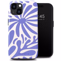 Selencia Vivid Backcover Apple iPhone 15 - Modern Bloom Sapphire Blue