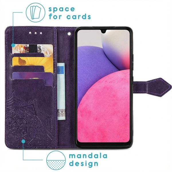 imoshion Mandala Bookcase Samsung Galaxy A33 - Paars