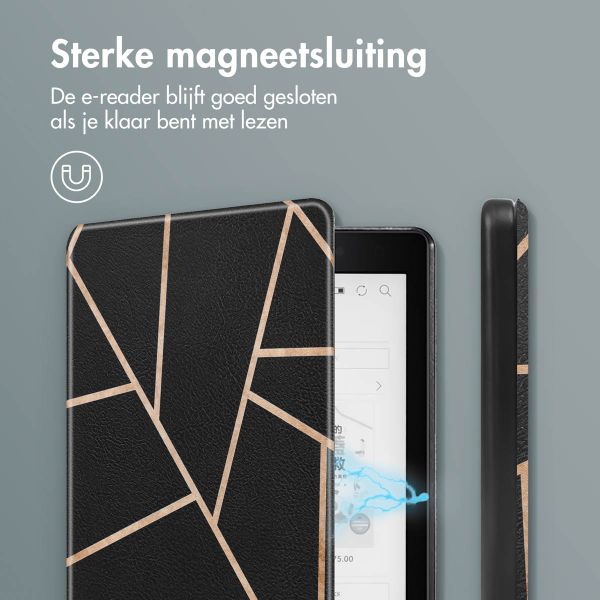 imoshion Design Slim Hard Case Bookcase Kobo Aura One - Black Graphic