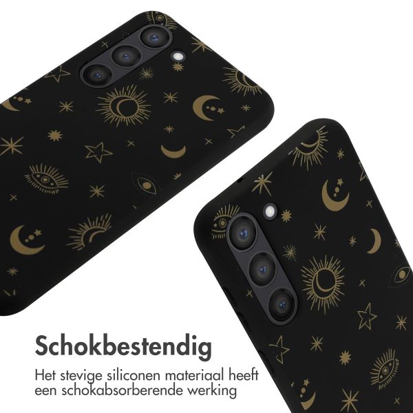 imoshion Siliconen design hoesje met koord Samsung Galaxy S23 - Sky Black